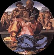 Michelangelo Buonarroti The Holy Family with the Young St.John the Baptist Spain oil painting artist